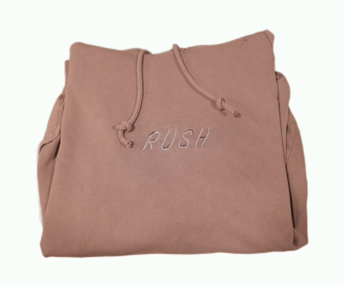 Rush Embroidered Cotton Hoodie