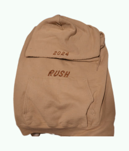 Rush Embroidered Cotton Hoodie